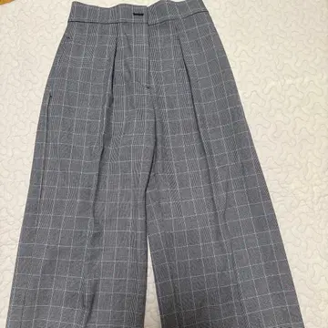 새상품급 PLST 플라스테 웜 리저브 와이드 팬츠 글렌 체크 M