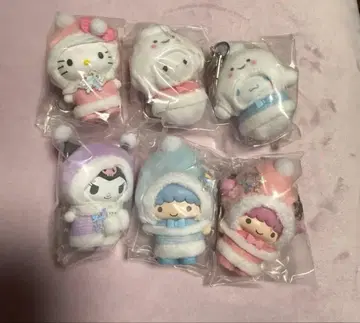 치비토모 눈의 정령 산리오 캐릭터즈 6개 세트 키링 참