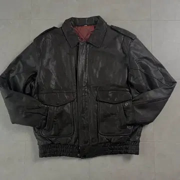 vintage 천연 가죽 소가죽 카우 레더 봄버 자켓 아카이브 y2k L