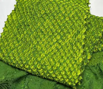 w-077 순수 실크 오비 장식 천 총 조임 후리소데 성인식 그린