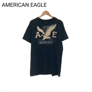 아메리칸 이글 애니멀 T셔츠 독수리 남성용 블랙 둥근넥 반팔 M