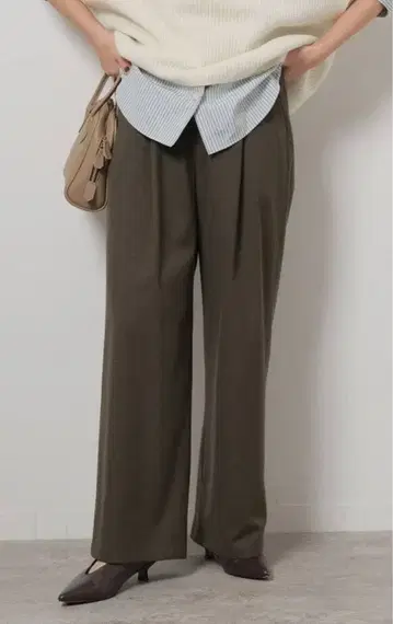 JOURNAL STANDARD relume 스트레치 브러쉬 턱 팬츠