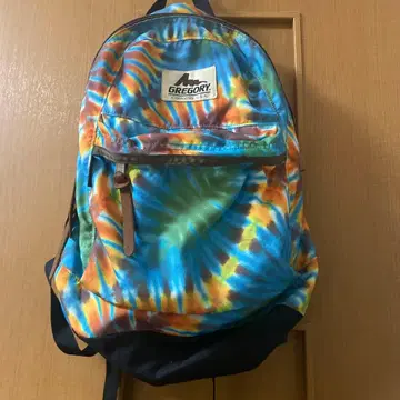 GREGORY 구형 택 백팩 타이 다이 패턴