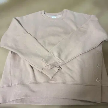 DOORS [ UR TECH ] 속기모 사이드 버튼 맨투맨 핑크