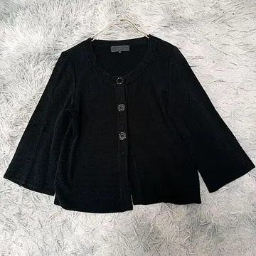 새상품급 언타이틀 가디건 블랙 2 일본제 월드 고급 노카라