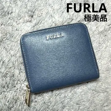[ 거의 미사용 ] FURLA 훌라 접이식 지갑 라운드 지퍼 가죽