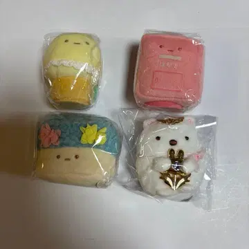 4개 룸 라이트 엽서 화단 시로쿠마 스미코구라시 테노리 봉제 인형