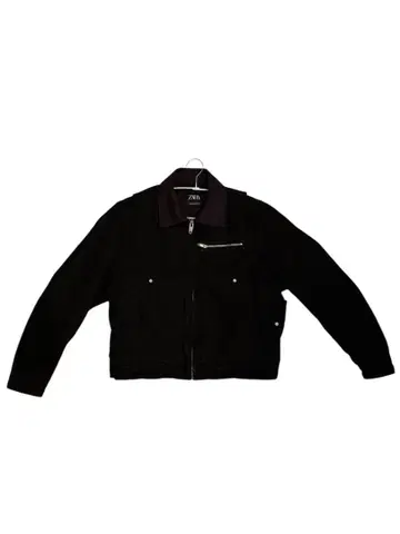 블랙 자켓 스탠드 카라