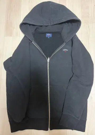 NOAH 블랙 풀 지퍼 후디 M