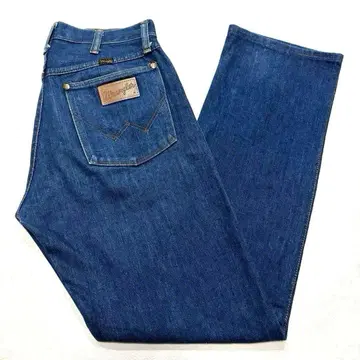 70s 다크 네이비 새상품급 W31 랭글러 13MWZ 데님 청바지 팬츠