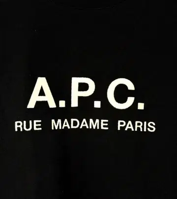 [ 미사용 새상품 ] A.P.C. 로고 자수 T셔츠 블랙 L