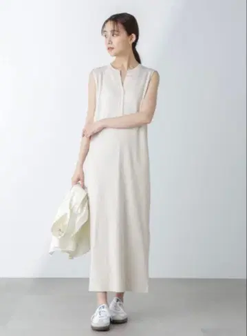 NANO universe 헨리넥 드라이 골지 원피스