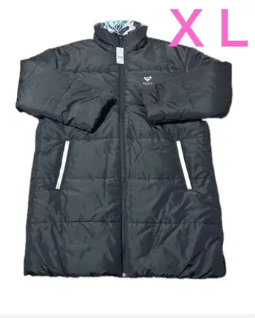ROXY 록시 충전솜 코트 블랙 꽃무늬 빅 사이즈 XL 미사용 새상품