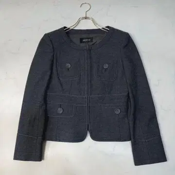 빈티지 FRAGILE 플라질 노카라 자켓 그레이