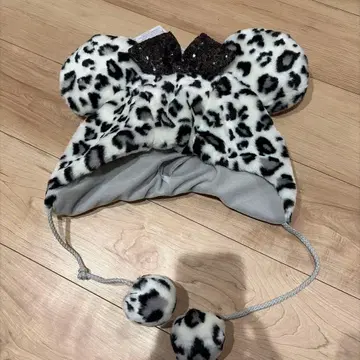 디즈니 팬캡 표범 무늬 그레이