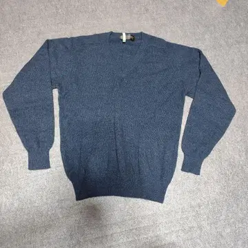 밥가렛 캐시미어 100% 니트 스웨터 V넥 M 네이비