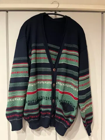 구제 의류 EXPLORER 올 패턴 가디건 남성용