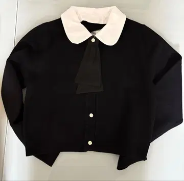 Misch Masch 블랙 가디건 화이트 옷깃 골드 버튼 3way 새상품