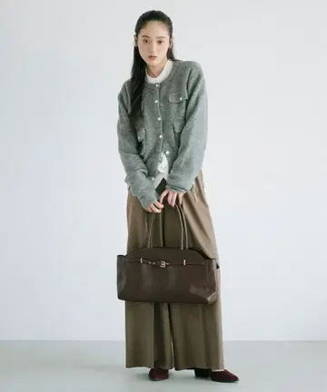 [ 새상품 ] COCODEAL / 트윌 턱 세미 와이드 팬츠