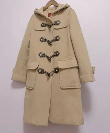 SCOFIELD 베이지 더플 코트 후드 부착 L 사이즈