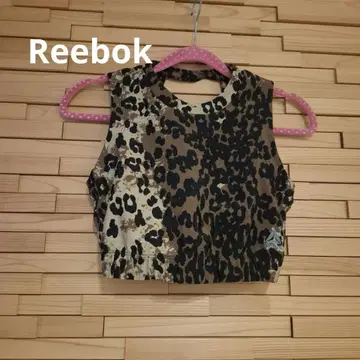 Reebok 레오파드 무늬 탱크탑 슬리브리스