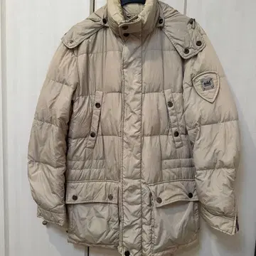 add 베이지 다운 자켓 후드 부착