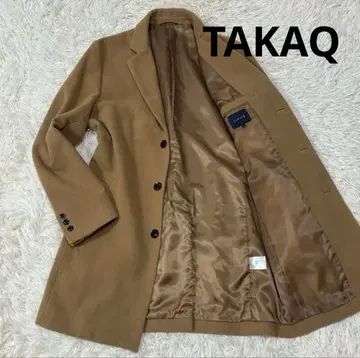 [ 새상품급 ] TAKAQ 체스터 코트 카멜 롱 기장 남성용 아우터