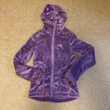 MILLET 후드 부착 퍼플 플리스 자켓 XS