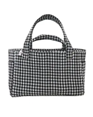 clastellar 마더백 깅엄 체크 블랙