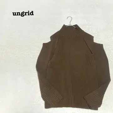 DE0019 [언그리드] 니트 [F] 오픈숄더 리브 하이넥