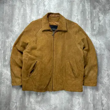 구제 의류 천연 가죽 블루종 가죽 자켓 베이지 XL 상당 6129