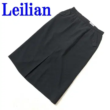 Leilian 레리안 롱 기장 스커트 그레이 폴리에스테르 15 C4223