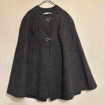 ZARA 그레이 판초 케이프 코트