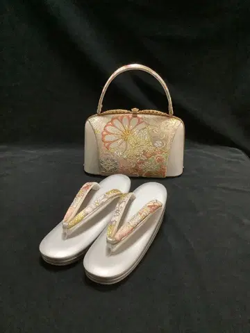 일본제 고급 꽃무늬 일본 의류용 조리 백 세트 L 사이즈