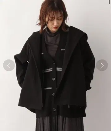 가벼운 숄 후디 ( 블랙 )