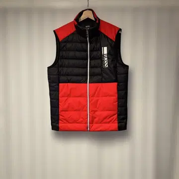 HUGO BOSS 다운 베스트 블랙/빨간색 새상품급