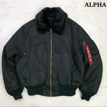 ALPHA 블랙 MA-1 플라이트 자켓