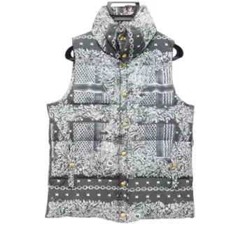 드레스 캠프 올 패턴 다운 베스트 체인