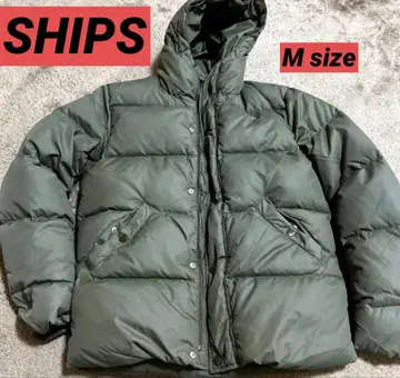 SHIPS 쉽스 올리브 그린 다운 자켓 후드 부착 M 사이즈