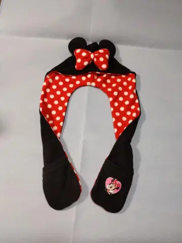 미니 마우스 플리스 머플러 캡