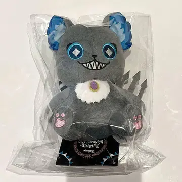 트위스티드 원더랜드 그리모의 앉아있는 봉제 인형 스트라이프 리본 ver.