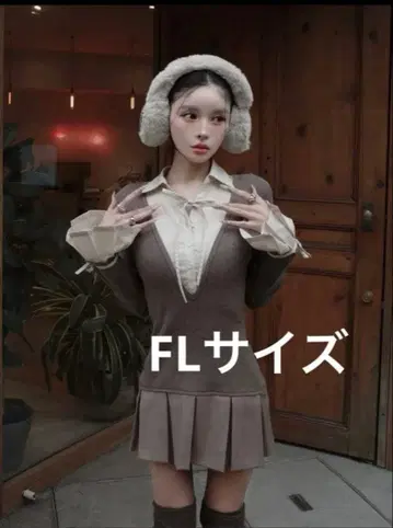 Darich 셔츠 도킹 플리츠 미니 원피스 FL 사이즈