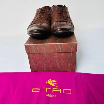 ETRO 에트로 가죽 페이즐리 무늬 레이스업 슈즈