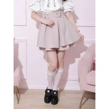 NOEMIE 허리 프릴 치마바지 핑크