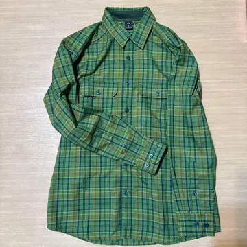 [ 새상품급 ] mont-bell 체크 플란넬 셔츠 더블 포켓