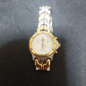 쿼츠 손목시계 실버 골드콤비