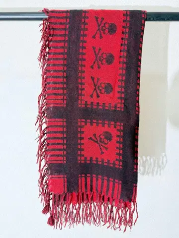 마스터마인드 재팬 스컬 프린트 패턴 캐시미어 스톨 머플러