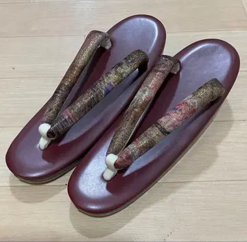 [ 35 ] 조리 일본 의류 신발 와인 레드 M 사이즈 하나오 금채