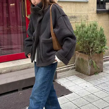 canaljean 페이크 무스탕 자켓