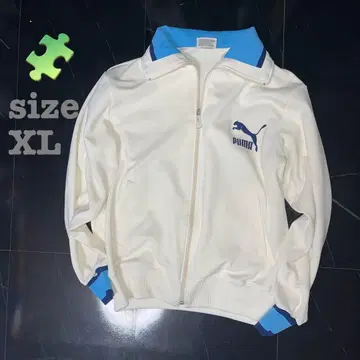 푸마 70s 트랙 자켓 XL 새상품급 화이트 스카이블루 O 아이묭